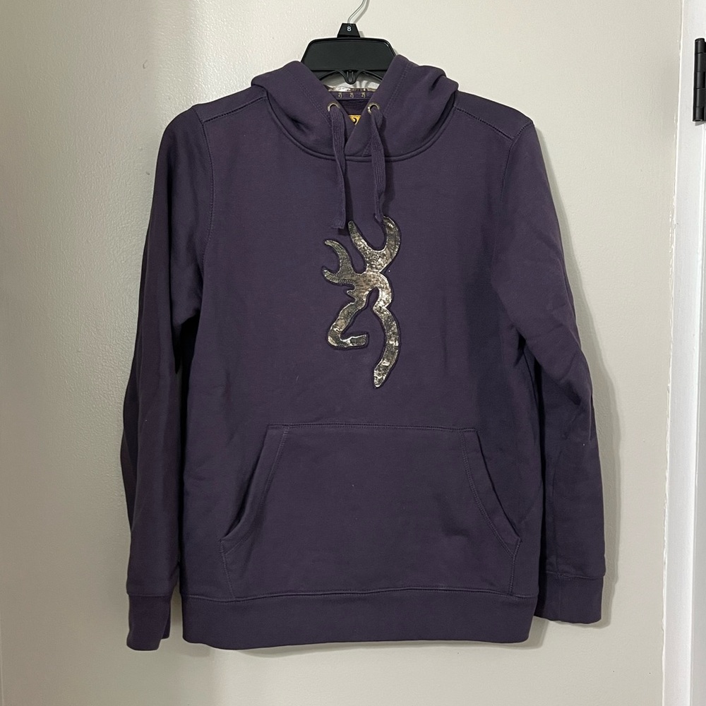 Browning | Dark Purple Sweatshirt with Camo and Deer